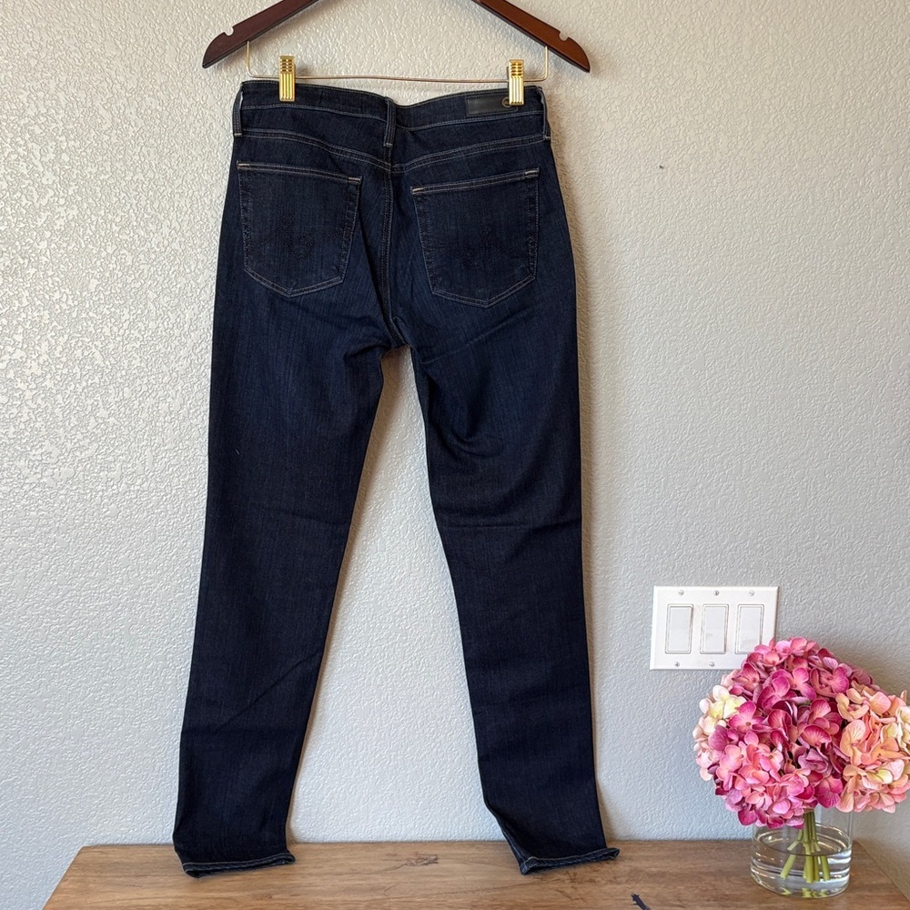 AG Adriano Goldschmied Women's Dark Blue Straight Leg Jeans-Cigarette Leg - Picture 13 of 13